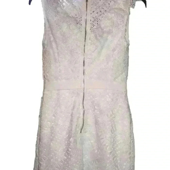 White Lace Lined Dress Poly-Cotton Beautiful Details NWOT - Picture 2 of 8